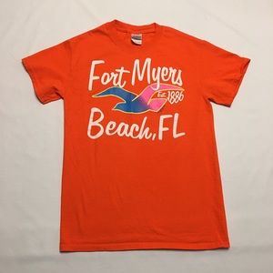 Orange Fort Myers Beach, Florida T-Shirt size Small
